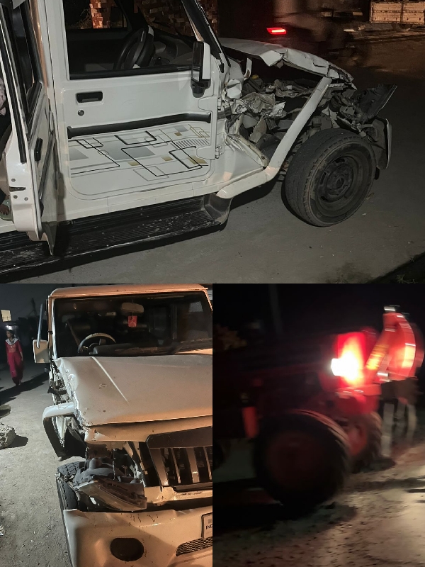सिडकुल में अवैध खनन से भरी ट्रैक्टर-ट्रॉली ने बुलेरो गाड़ी को मारी टक्कर, पांच बच्चों समेत सात लोग बाल-बाल बचे, (हरिद्वार)-दीपक मौर्य-